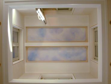 Illusionsmalerei Dekorationsmalerei trompe l'oeil Schablomierung Deckenbild Deckenmalerei