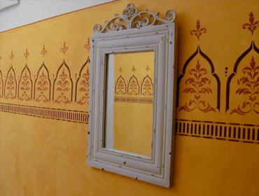 Illusionsmalerei Dekorationsmalerei trompe l'oeil Schablomierung Deckenbild Deckenmalerei